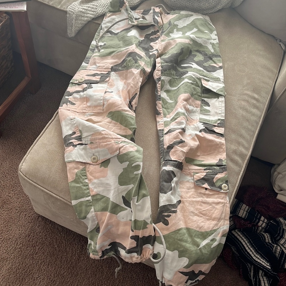 Pink Camo cargo pants